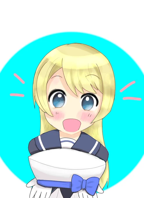 描くのがだいぶ遅れましたが、梅雨任務で貰った海色リボンはジャーヴィスに渡しました。しばらく離れていた艦これから復帰したきっかけは、久々にログインしたとき、演習で見かけたこの子でした。 