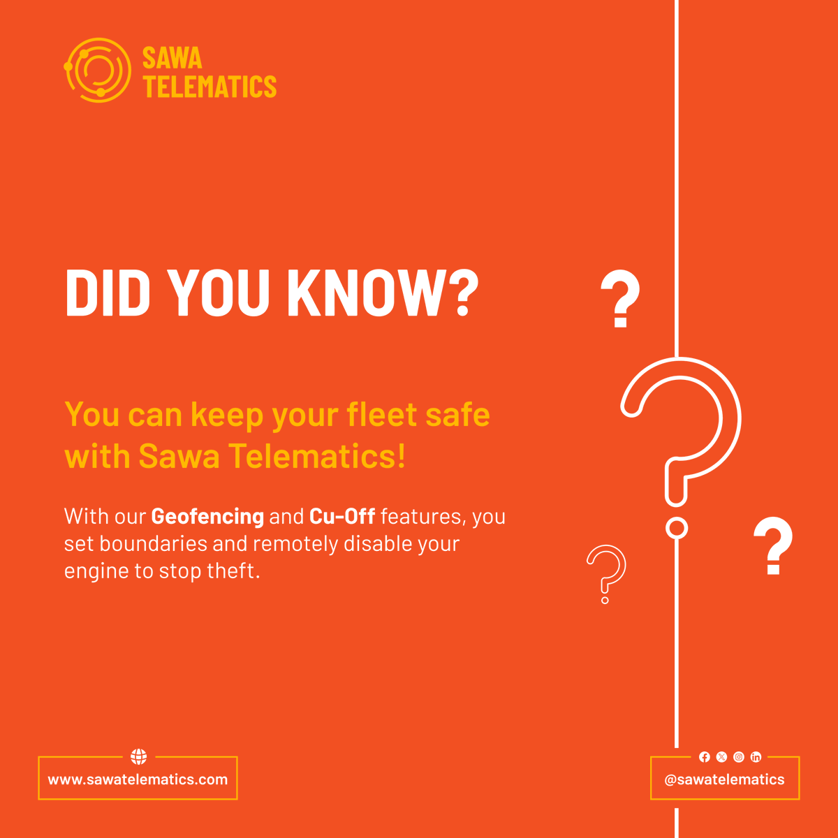 Sawa Telematics - A Safe Fleet!

#SawaTelematics #FleetManagement #Safe