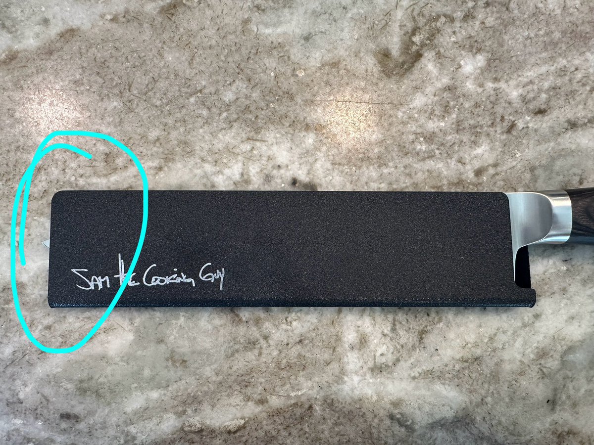carymoody's tweet photo. @thecookingguy Love you all and love the show!!  Ordered a few times. 1st time reaching out!  Wanted to let you know we just got our HBD knife set! (Woohoo thank you for 40%off). Maybe you are aware but the knives stick out when pushed all the way into the sleeve. . https://t.co/hmLzDj48Su