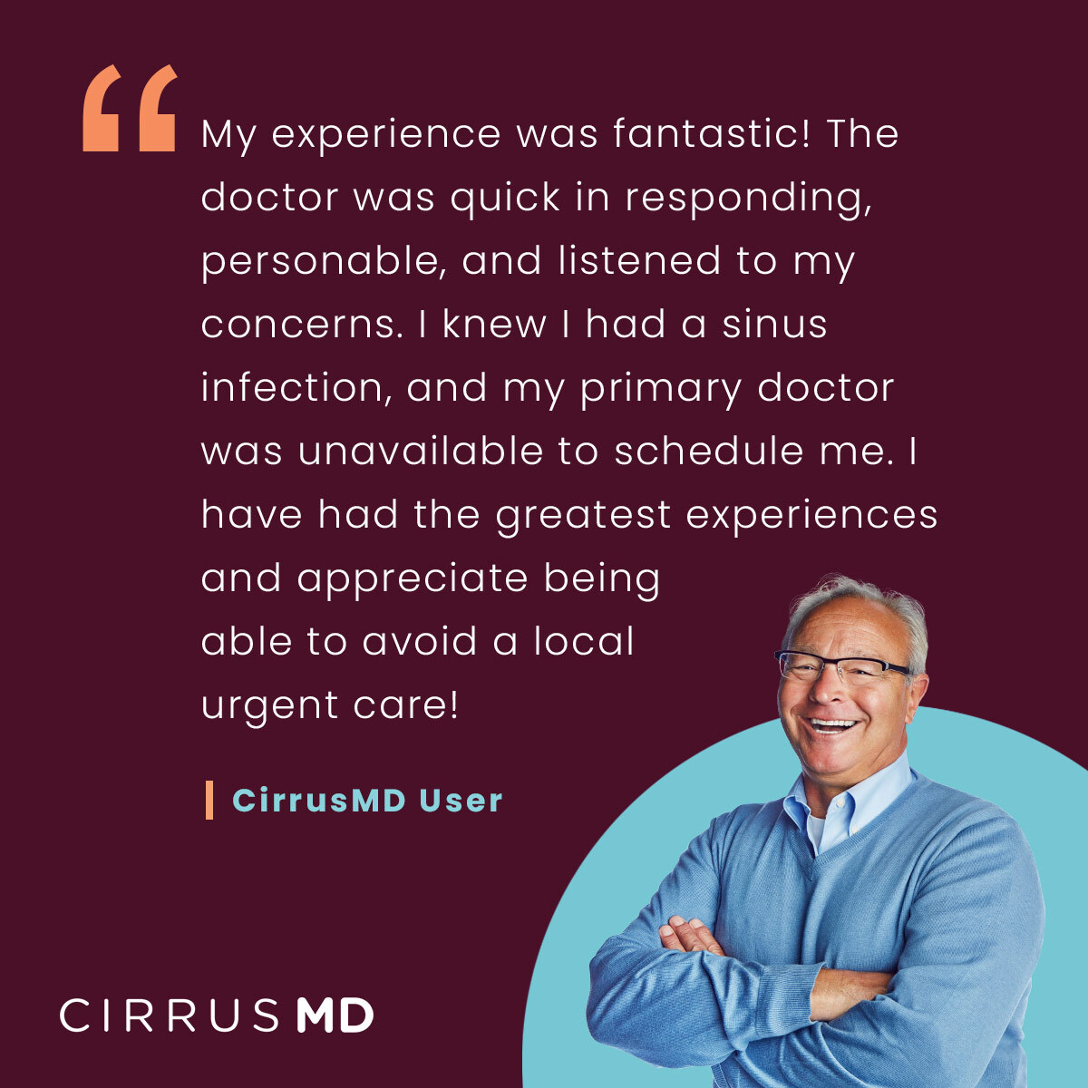 Better patient experiences drive better #healthcare outcomes.

Learn more:
cirrusmd.com/why-cirrusmd