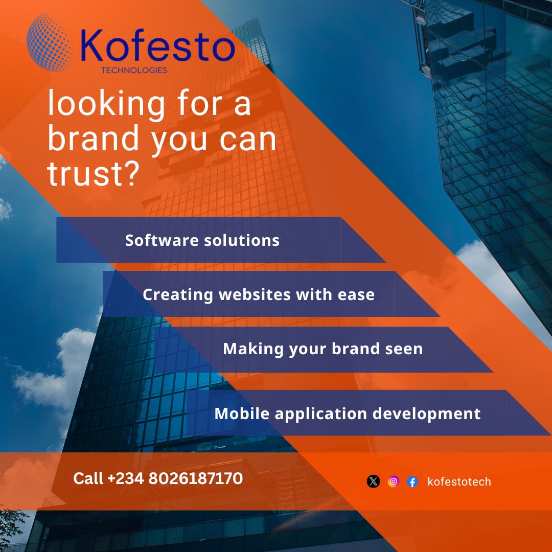 kofestotech's tweet photo. We specialize in transforming your distinctive business requirements into high-performance software solutions. Our expertise ranges from developing enterprise systems to creating cutting-edge mobile applications, ensuring all your tech needs are met. #tech #technology #innovation https://t.co/GGr9VqvdFY