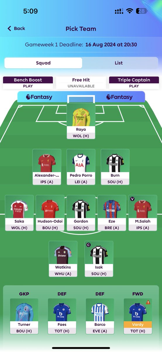 OmarBasha_'s tweet photo. @Expert_FPL1 اي تشكيله افضل من رأيك بهالاند ولا بدون واتمنى ما تقول قرار حاسم بتركه لك 😂 https://t.co/i5KRJbSL5y