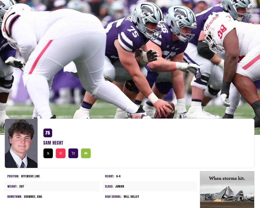 3rd starting center in a row who is a former walk on. The coaching staff definitely has a type, but according to them he is on another level athletically. I think he has a good shot at being an all conference level guy.
