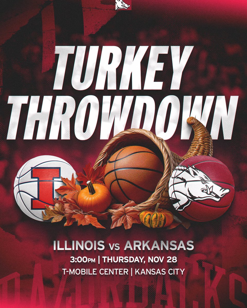 RazorbackMBB's tweet photo. See yall on @CBSSportsCBB this Thanksgiving! https://t.co/cOLxybBhGG
