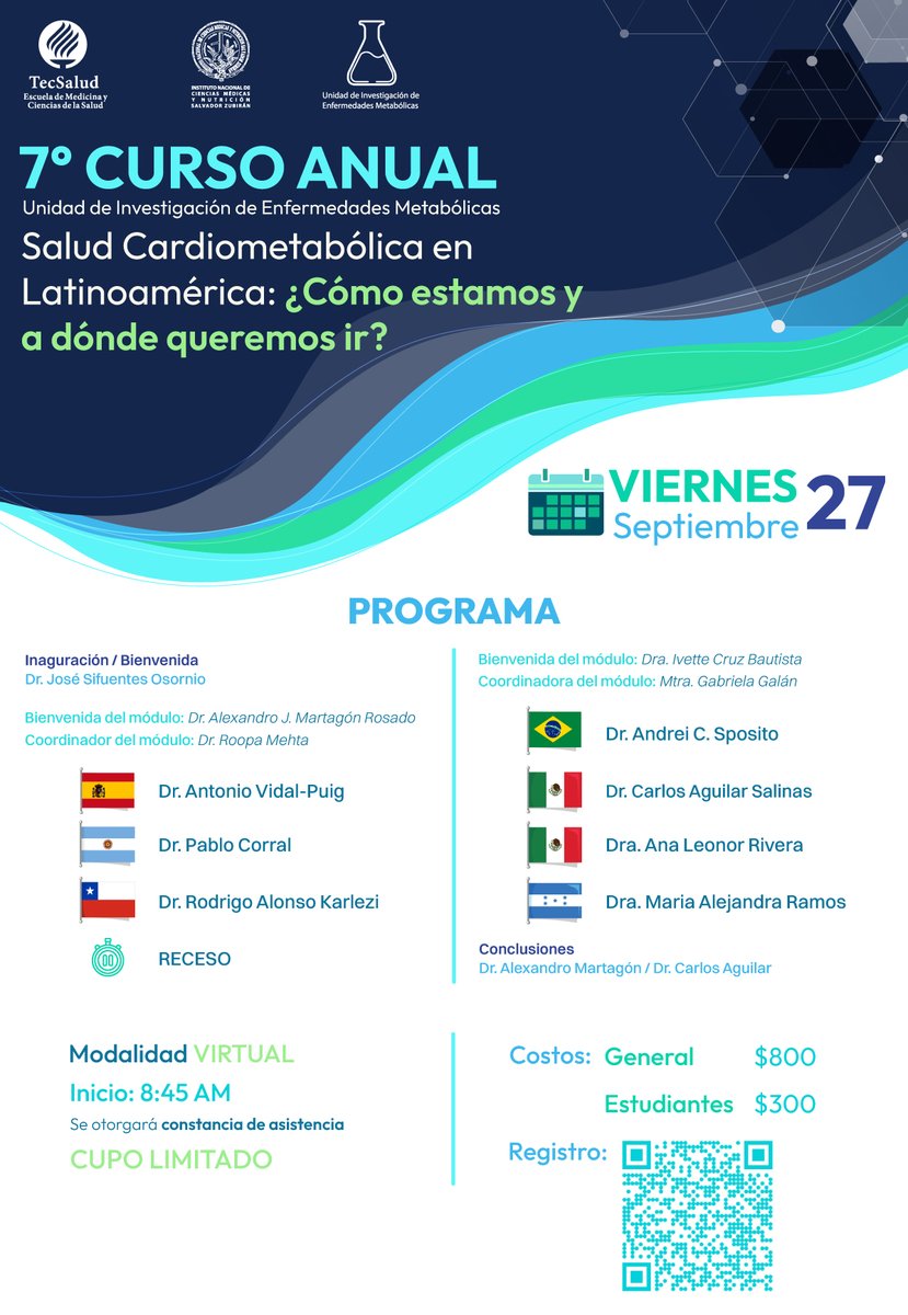 UIEMmx's tweet photo. Se aproxima nuestro 7° Curso Anual “Salud Cardiometabólica en Latinoamérica: ¿Cómo estamos y a dónde queremos ir?”.
No pierdas la oportunidad de actualizarte en Salud Cardiometabólica en LATAM, con líderes de opinión internacionales. ¡Regístrate!
https://t.co/bPuioX5arT... https://t.co/VN988DHM2J