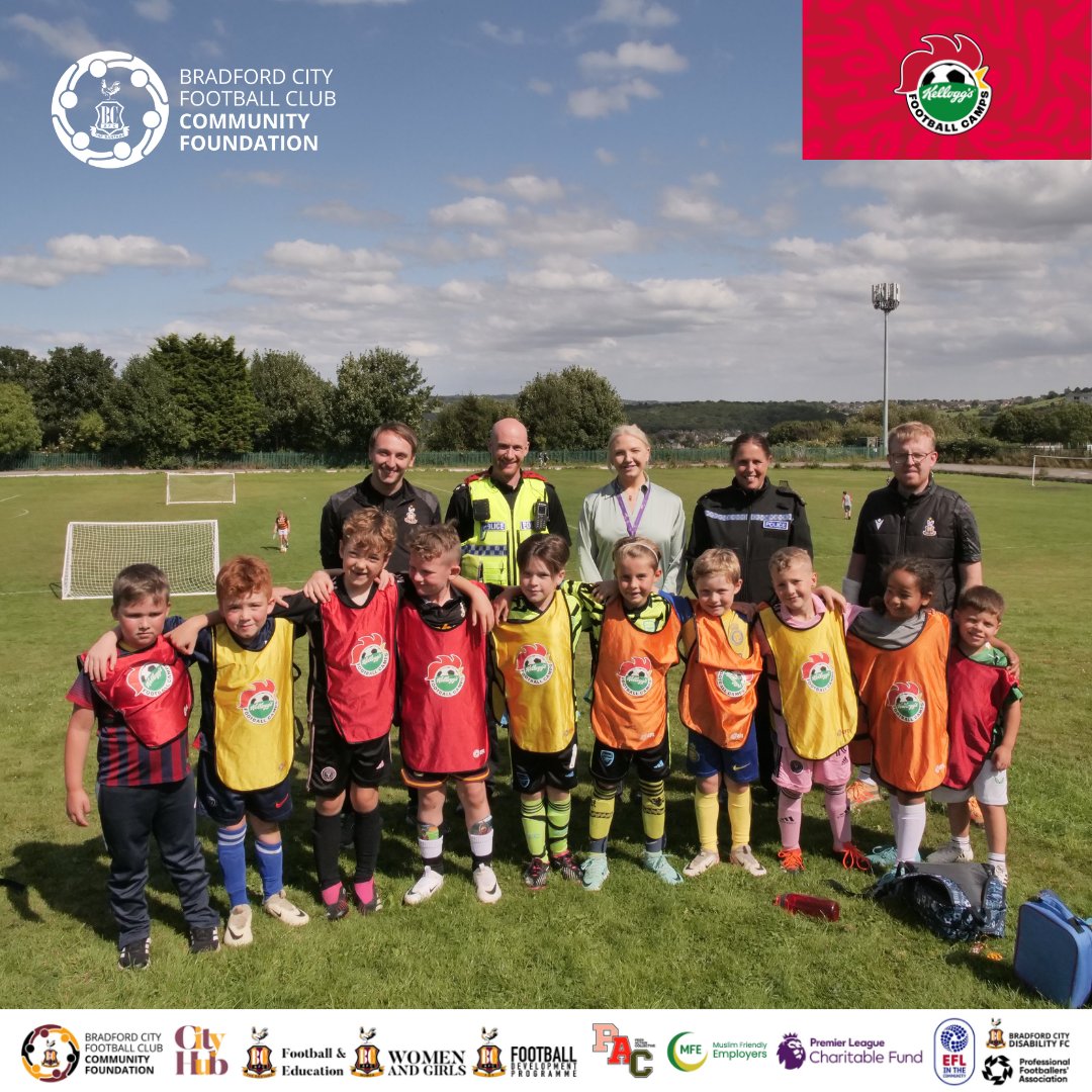 bcafc_cf's tweet photo. 🐔 | #FootballCamps

Great having @WYP_LLeadbeater from @WestYorksPolice at our @KelloggsUKI #football camp at Idle today ⚽️

Lucy handed out trophies and certificates to participants 🏆

A fab two days with @WYP_BDEAT and @WYP_CYBERADVICE 🤝

#BCAFC | #CommunityFoundation https://t.co/iT0BQcGacC