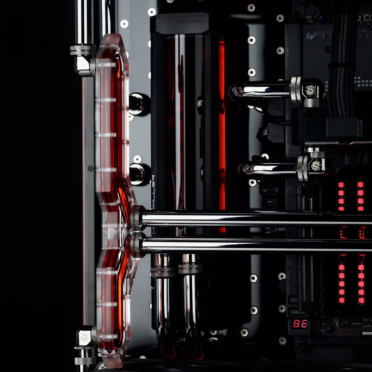 mchu05's tweet photo. First @AMDRyzen 9950x custom loop??

#amd #ASUS #rog #lianli #cablemod #corsair #bitspower #watercool #heatkiller #rtxon #ryzen https://t.co/MYBSBd6YZd