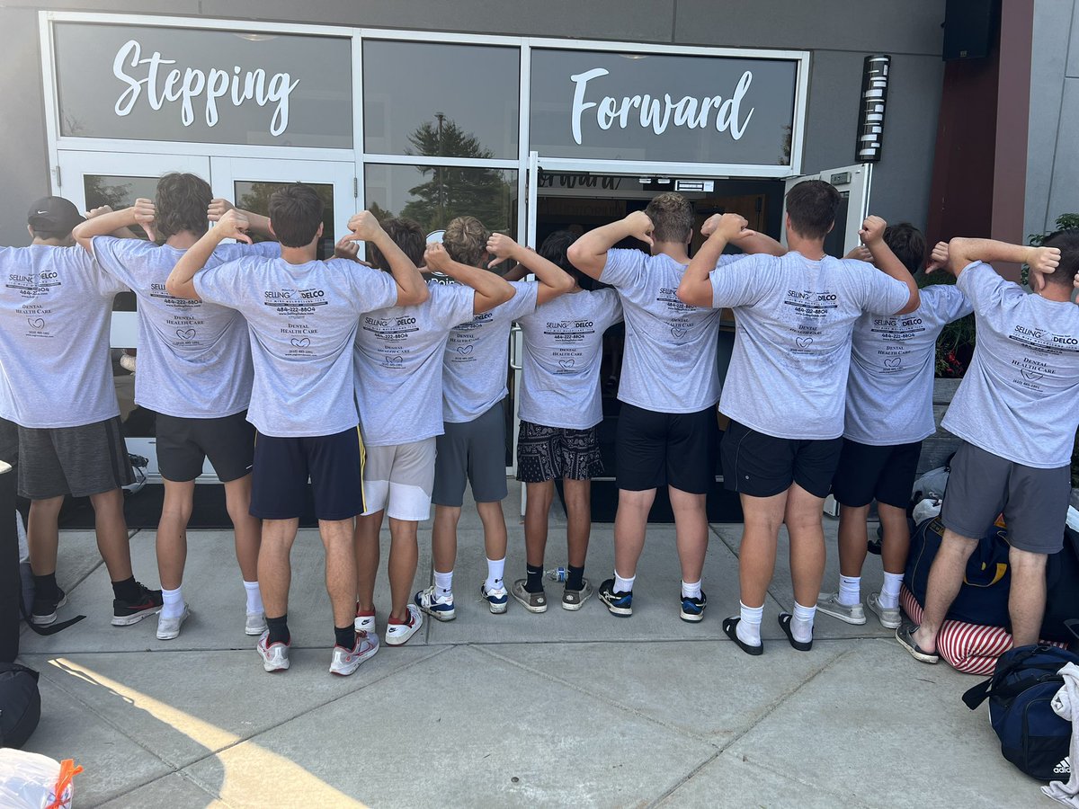 GarnetValleyFB's tweet photo. Camp Week in the Books! GV Football would like to thank Pastor Eric Koehler and ValleyPoint Church for allowing the boys to sleep over and bond as a team! We would also like to thank Coach Lance Panarello, John Port and Mike Mulholland for our awesome Cats and Dogs shirts! https://t.co/wfz9MKuf0h