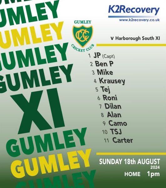 Gumley Cricket Club (@gumleycc) on Twitter photo Sunday we entertain <a href="/SouthCc/">Harborough South CC</a> at the Top, looking to extend our unbeaten run .....and there's TEAS! ๐๐ Sunday we entertain <a href="/SouthCc/">Harborough South CC</a> at the Top, looking to extend our unbeaten run .....and there's TEAS! ๐๐