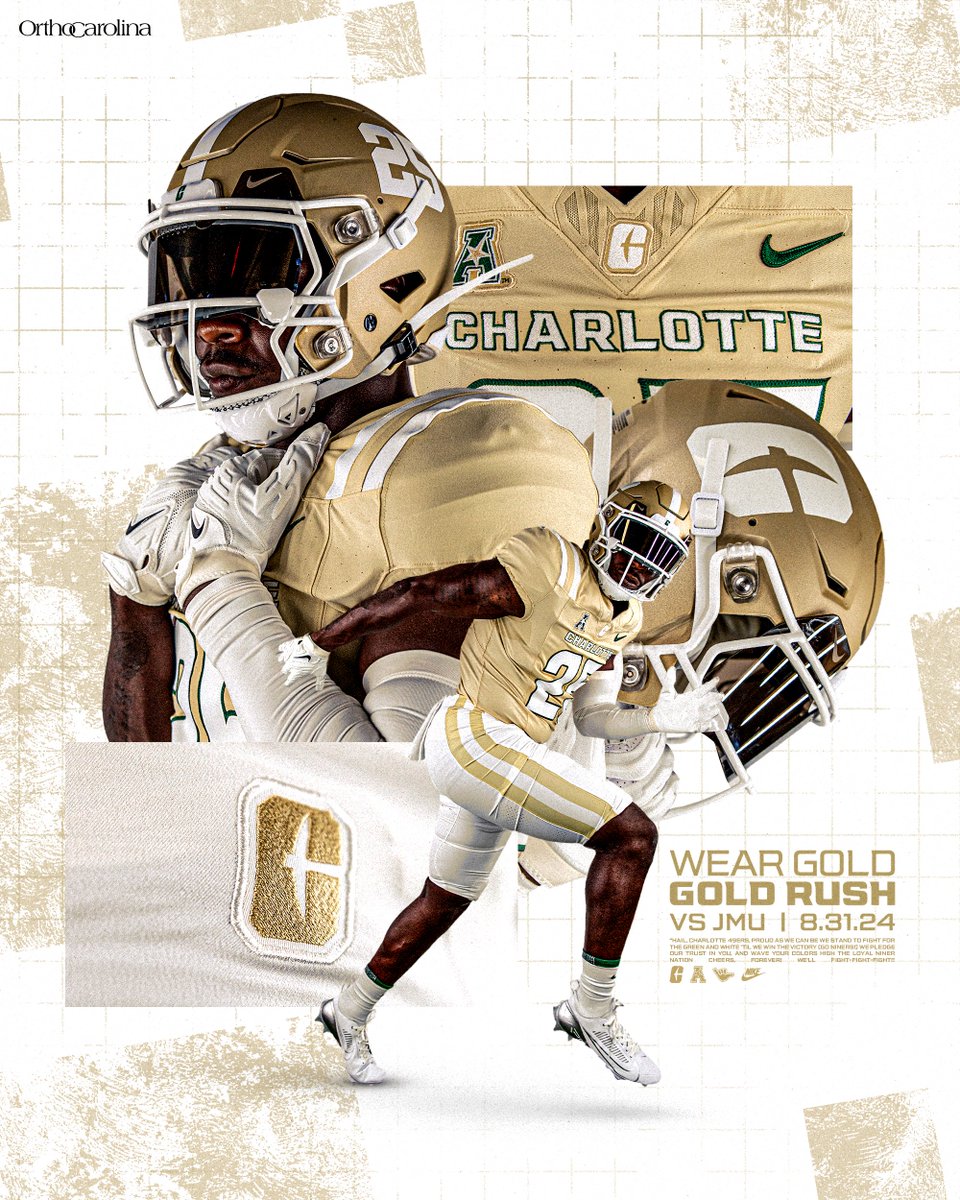 Bring the #GoldStandard⛏️ on 8.31
🆚 JMU
🕗 8pm
🏟️ Jerry Richardson Stadium

See you there 🤙