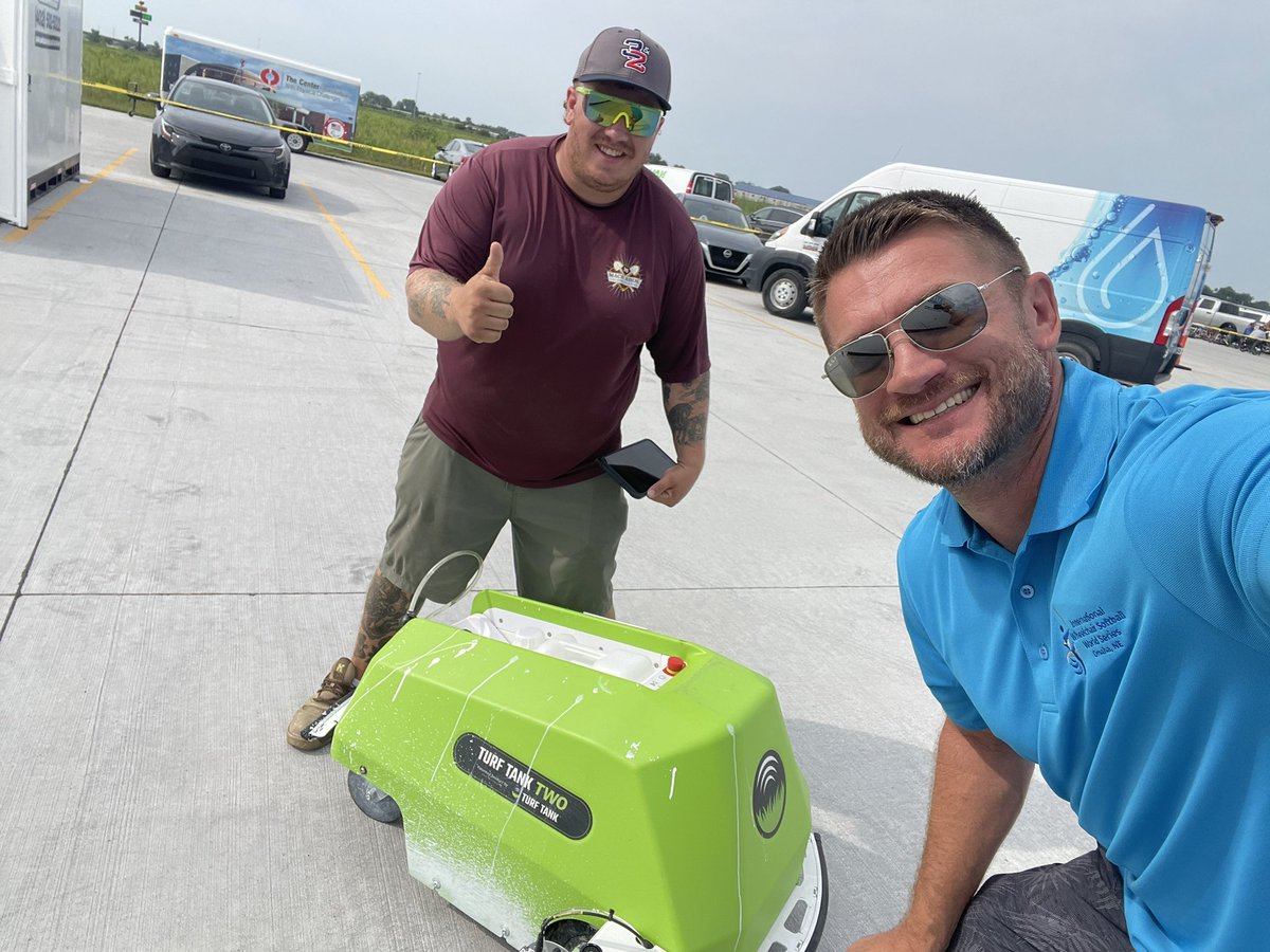 OmahaSportsGuy's tweet photo. Hey everyone meet ‘Judy’, our new @PlayEAA SportsPlex hire… well technically @MackBrosGrounds new hire. She’s a tank when it comes to painting lines and will be a big asset to our #FirstInterstate SportsPlex @TurfTankUK https://t.co/Q7Ww4ZlrTs