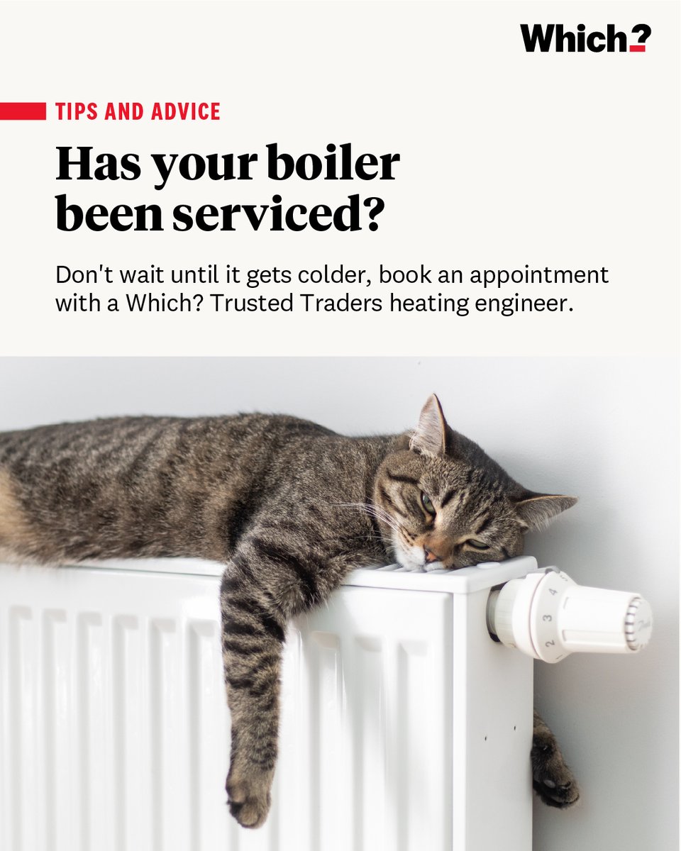Waiting until the weather is cold to get your boiler checked is never a good idea.

Book an appointment with a Which? Trusted Trader. 
👉 trustedtraders.which.co.uk