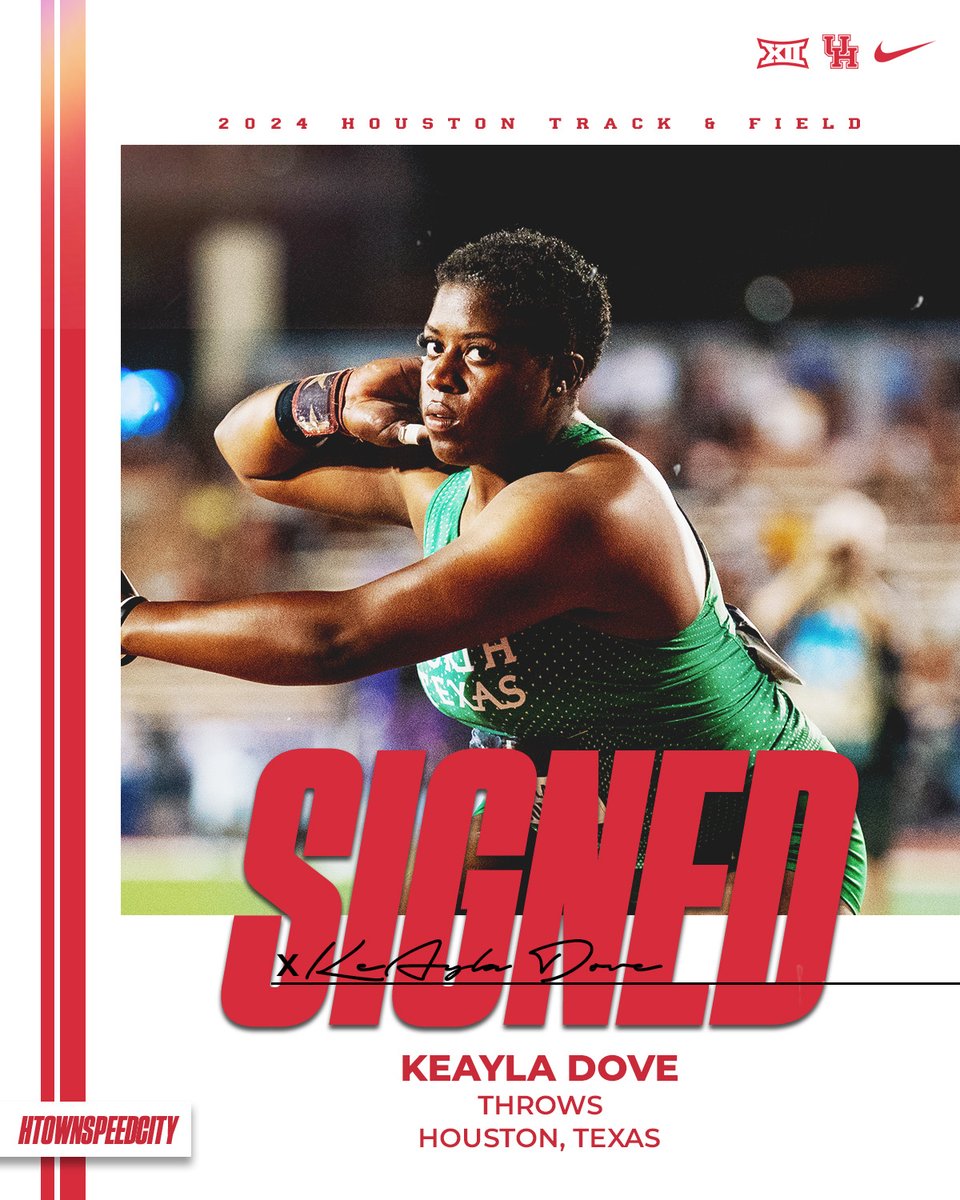#HTownSpeedCity (@uhcougartf) on Twitter photo Welcome home, KeAyla Dove! 👏
✅ 2024 U.S. Olympic Trials Finalist - Seventh overall
✅ Three-time All-American
✅ Three-time Conference Champion (shot put)
<a href="/KeAylathrows/">KeAyla Throws</a> x #GoCoogs Welcome home, KeAyla Dove! 👏
✅ 2024 U.S. Olympic Trials Finalist - Seventh overall
✅ Three-time All-American
✅ Three-time Conference Champion (shot put)
<a href="/KeAylathrows/">KeAyla Throws</a> x #GoCoogs