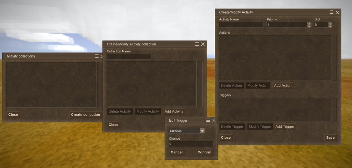VintageStory_'s tweet image. Working on an ingame editor for a secret thing. Lots of GUI coding. Not my favorite 😬 #vintagestory #voxelart #voxel #sandbox #survivalgames #pixelart