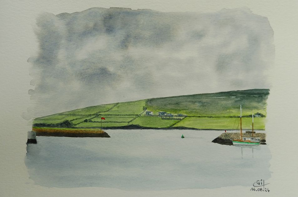 Gil_le_Hobbit's tweet photo. Aquarelle du jour
Une vue depuis les quais de Dingle, port du sud-ouest de l'Irlande (juillet dernier)
#dingleireland #ireland #irlande #aquarelle #dessin https://t.co/M7pBeBwMWv