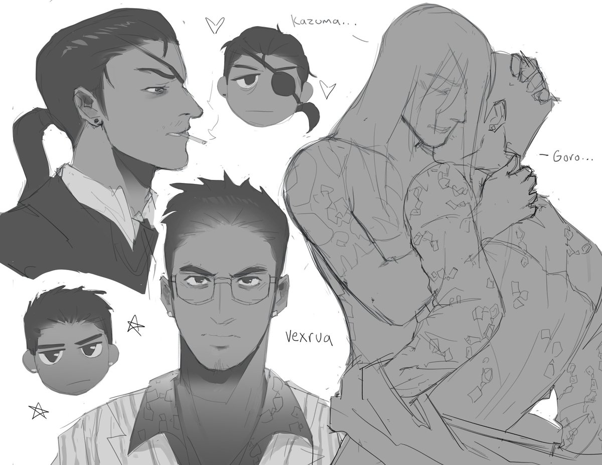 vexrua's tweet image. Zero sketches #kazumaji