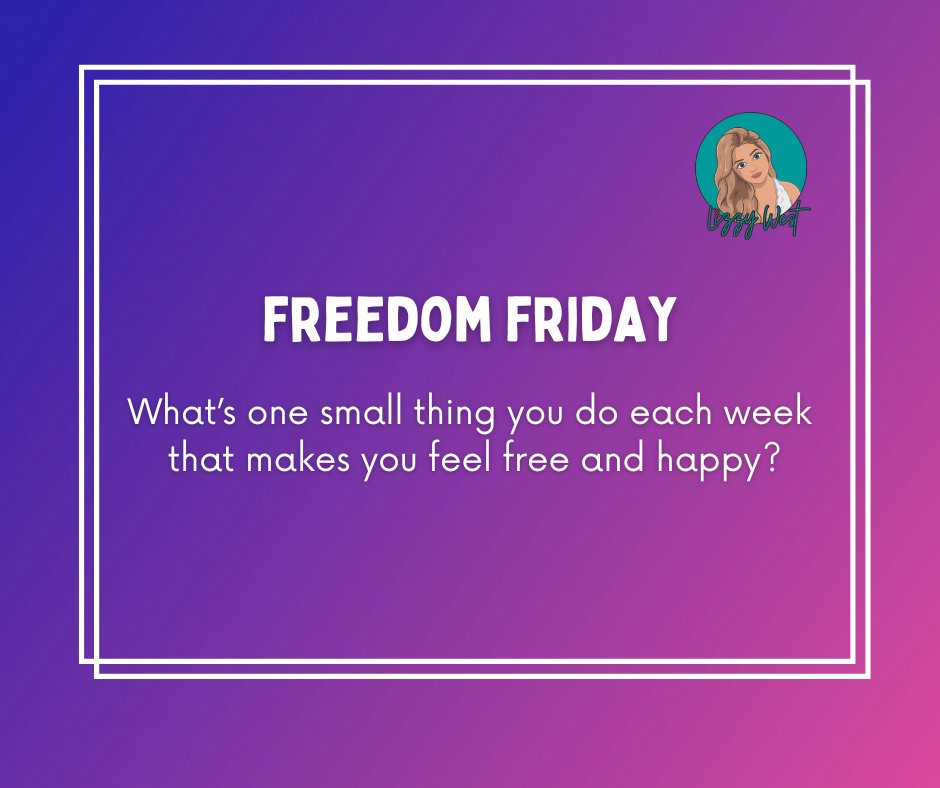 Share your go-to joy below!  

#FreedomFriday #HappyMoments