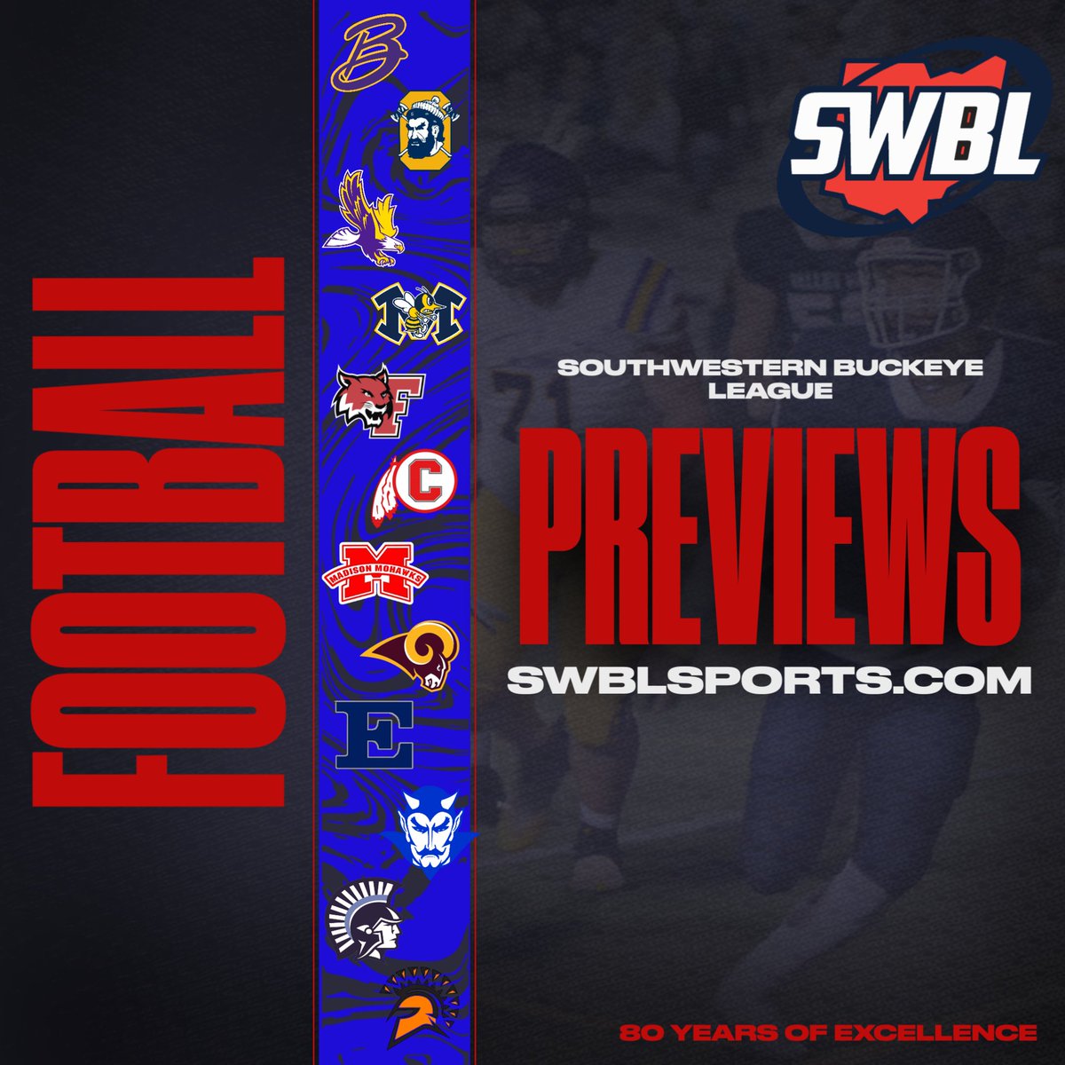 SWBLSPORTS's tweet photo. Eaton is 26-10 the last 3 years. Maintaining momentum is a goal. Eagles return six all-league selections in seniors Conner Bach, Cordis Berard, Brandon Couch, Preston Orr &amp; Cooper Wilson &amp; junior Jon Hewitt...Read More: https://t.co/R3zRGgJpzU @EatonEaglesHS @realeatonfball https://t.co/FoelX1Vjqk