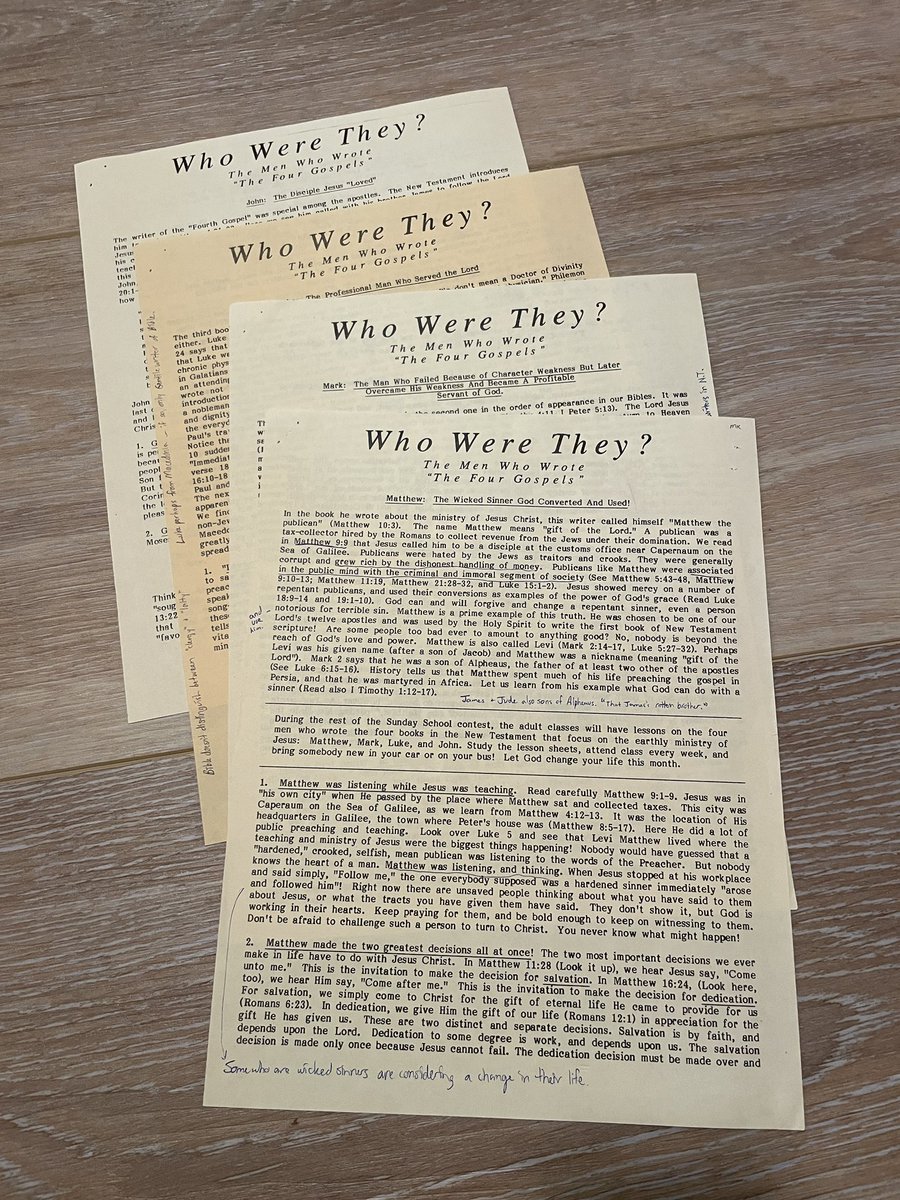 How much do YOU know about Matthew, Mark, Luke, and John? Did you know only two of them are numbered with Jesus’ 12 disciples?
I found these old lessons in my files this morning!
<a href="/drrickflanders/">RICK FLANDERS</a> <a href="/StevenMusielski/">Steven Musielski</a> <a href="/ChristopherRank/">Christopher Rank</a>