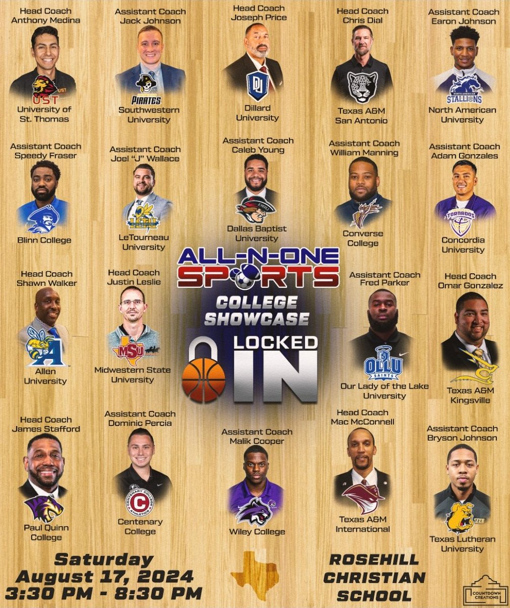 All-N-One Sports Services (@allnonesports1) on Twitter photo 🔐🔐✅️LOCKED IN
<a href="/TyvonTaylor/">Tyvon Taylor</a> is locked in and ready to hoop on August 17th in Houston, TX.
He's committed to the <a href="/AllNOneSports1/">All-N-One Sports Services</a> COLLEGE SHOWCASE
BE THERE👀 🔐🔐✅️LOCKED IN
<a href="/TyvonTaylor/">Tyvon Taylor</a> is locked in and ready to hoop on August 17th in Houston, TX.
He's committed to the <a href="/AllNOneSports1/">All-N-One Sports Services</a> COLLEGE SHOWCASE
BE THERE👀