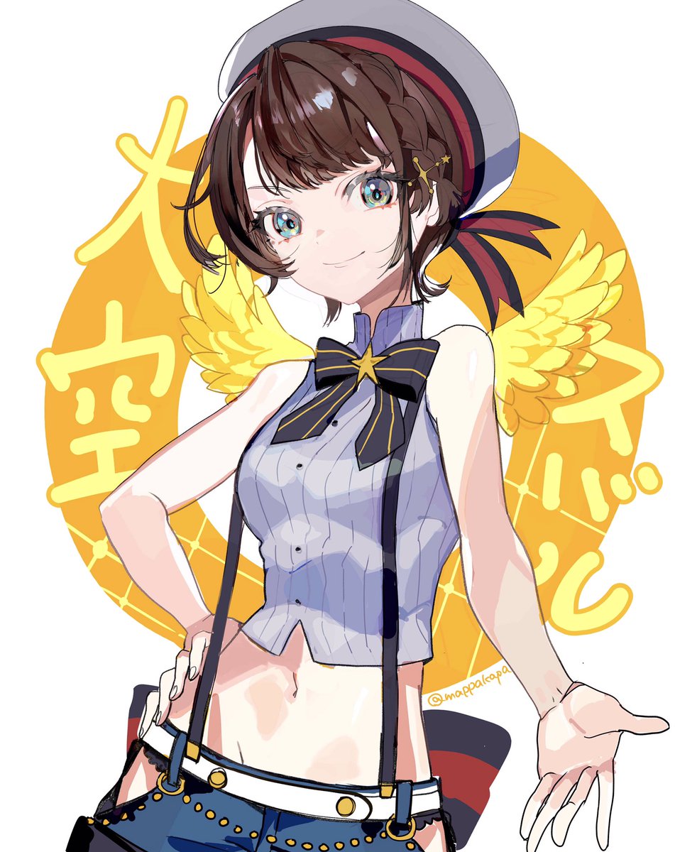大空スバル ,大空スバル(制服風味なアイドル衣装) 「#プロテインザスバル スバルちゃん好きよ 」|まるぱか@仕事今ヤバいのイラスト