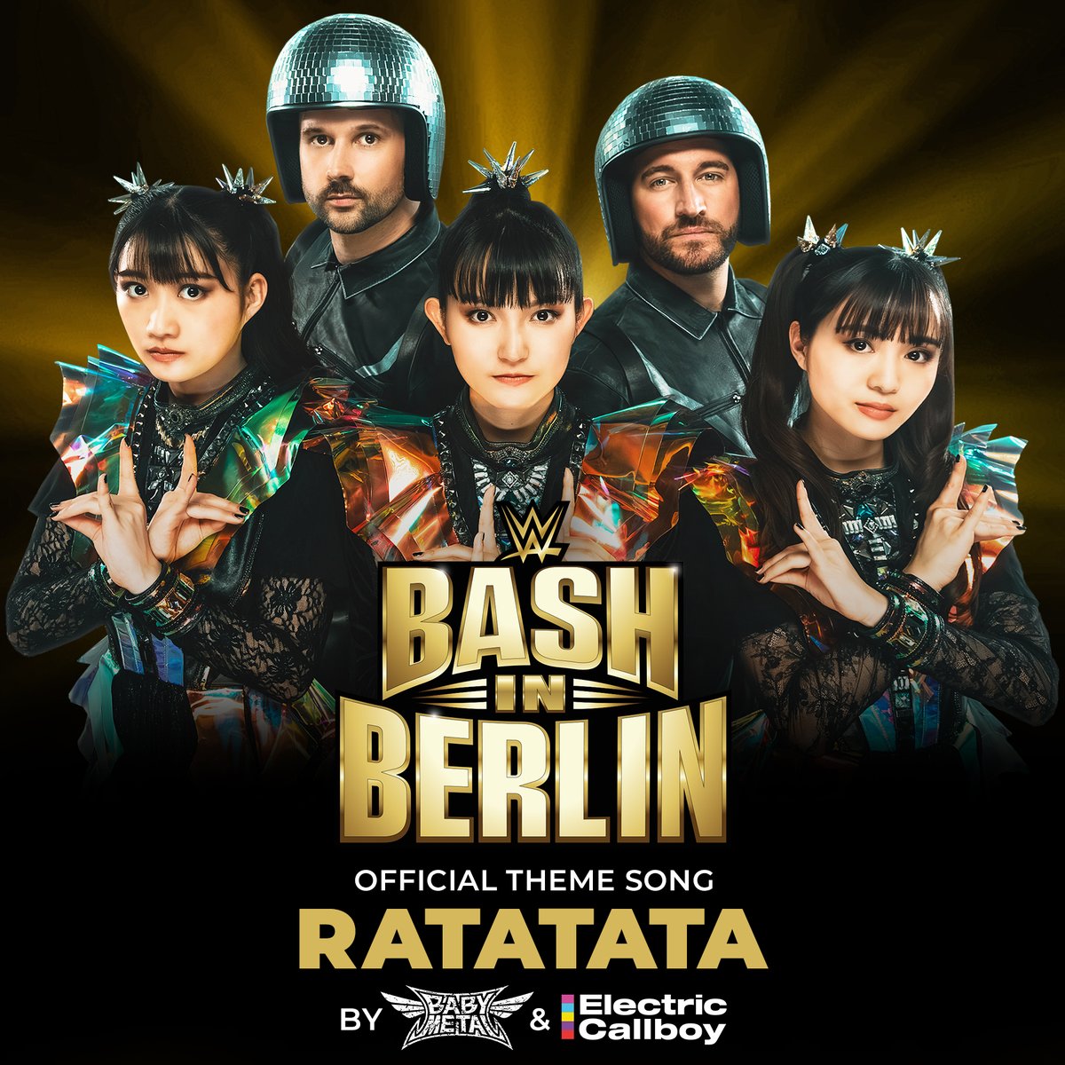 BABYMETAL is coming back to <a href="/WWE/">WWE</a> again! We'll be rocking #WWEBash in Berlin "RATATATA" with <a href="/ElectricCallboy/">Electric Callboy</a>! Is the <a href="/WWEUniverse/">WWE Universe</a> ready? Yes! Yes! Yes!
<a href="/TripleH/">Triple H</a> #BABYMETAL