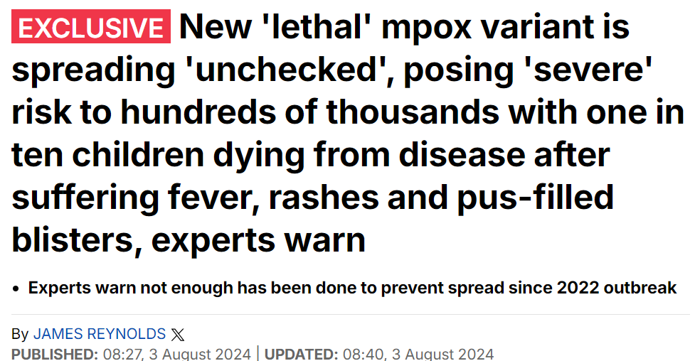 Loving watching the measured response from the media to mpox now that it isn't just a gay issue.