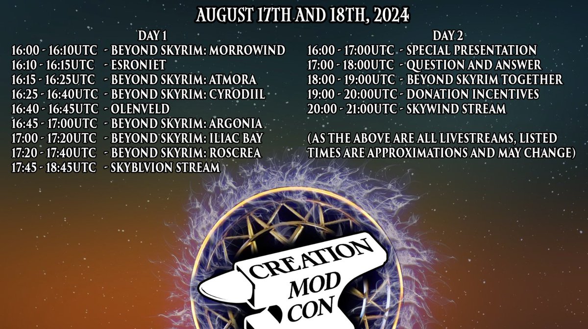 Hear from the team behind the seismic Skyblivion mod tomorrow, August 17th during the Creation Mod Con stream: twitch.tv/creationmodcon
