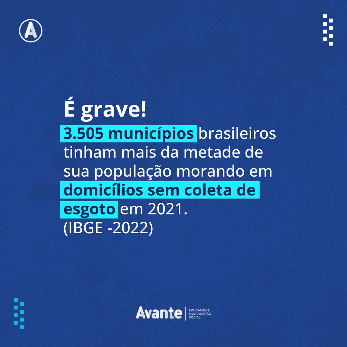 avanteong's tweet photo. Acesso à água tratada e tratamento de esgoto é #DireitoHumano. Precisamos escolher candidatos que priorizem a #Proteção e o #BemEstar das nossas crianças. #OscAvante por uma #FormaçãoCidadã! #DireitosDaCriança #CriançaÉPrioridadeAbsoluta https://t.co/LMCDJHR6FB