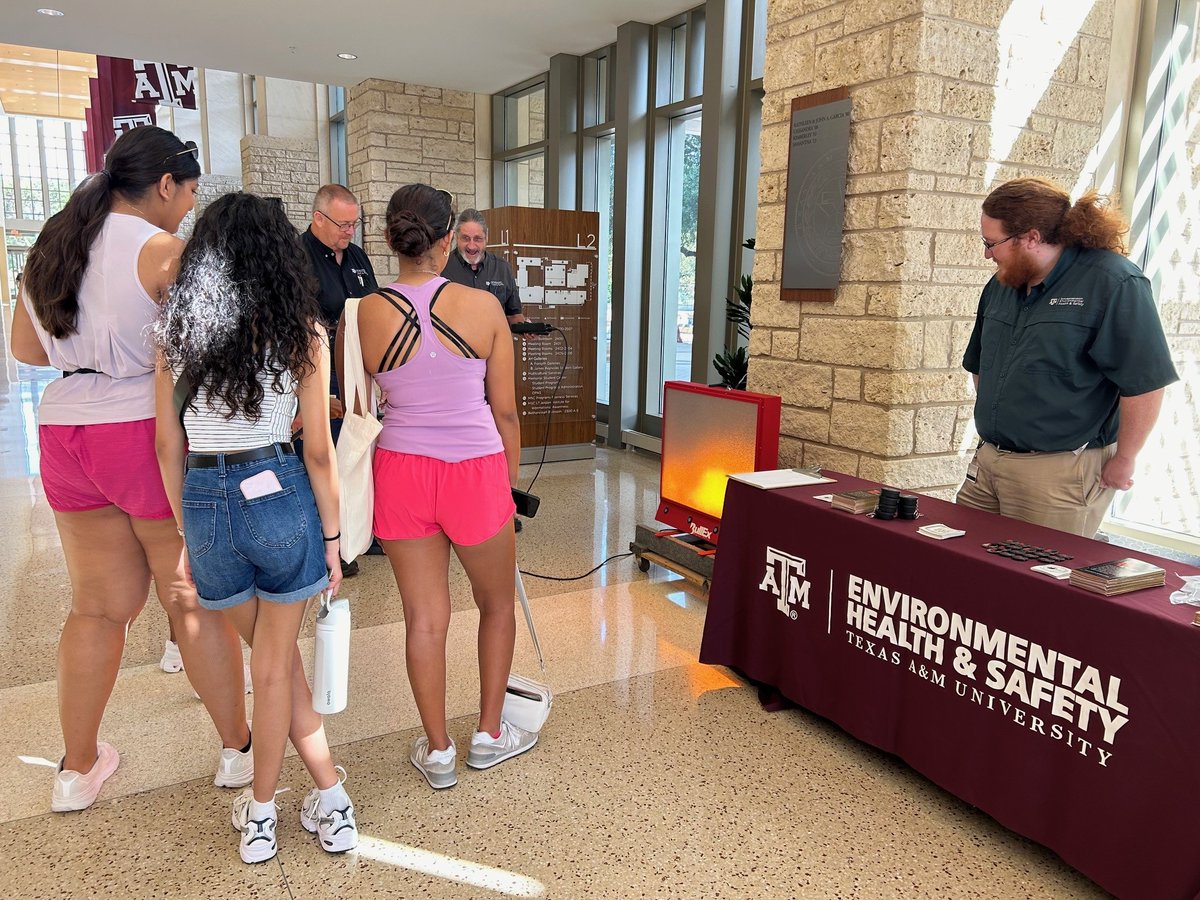 TAMU EHS (@tamu_safety) on Twitter photo Welcome back to <a href="/TAMU/">Texas A&M University</a>, Ags! Come see us as Howdy Week wraps up... practice using a fire extinguisher and grab some goodies! We'll be at the MSC until noon 👍 Welcome back to <a href="/TAMU/">Texas A&M University</a>, Ags! Come see us as Howdy Week wraps up... practice using a fire extinguisher and grab some goodies! We'll be at the MSC until noon 👍