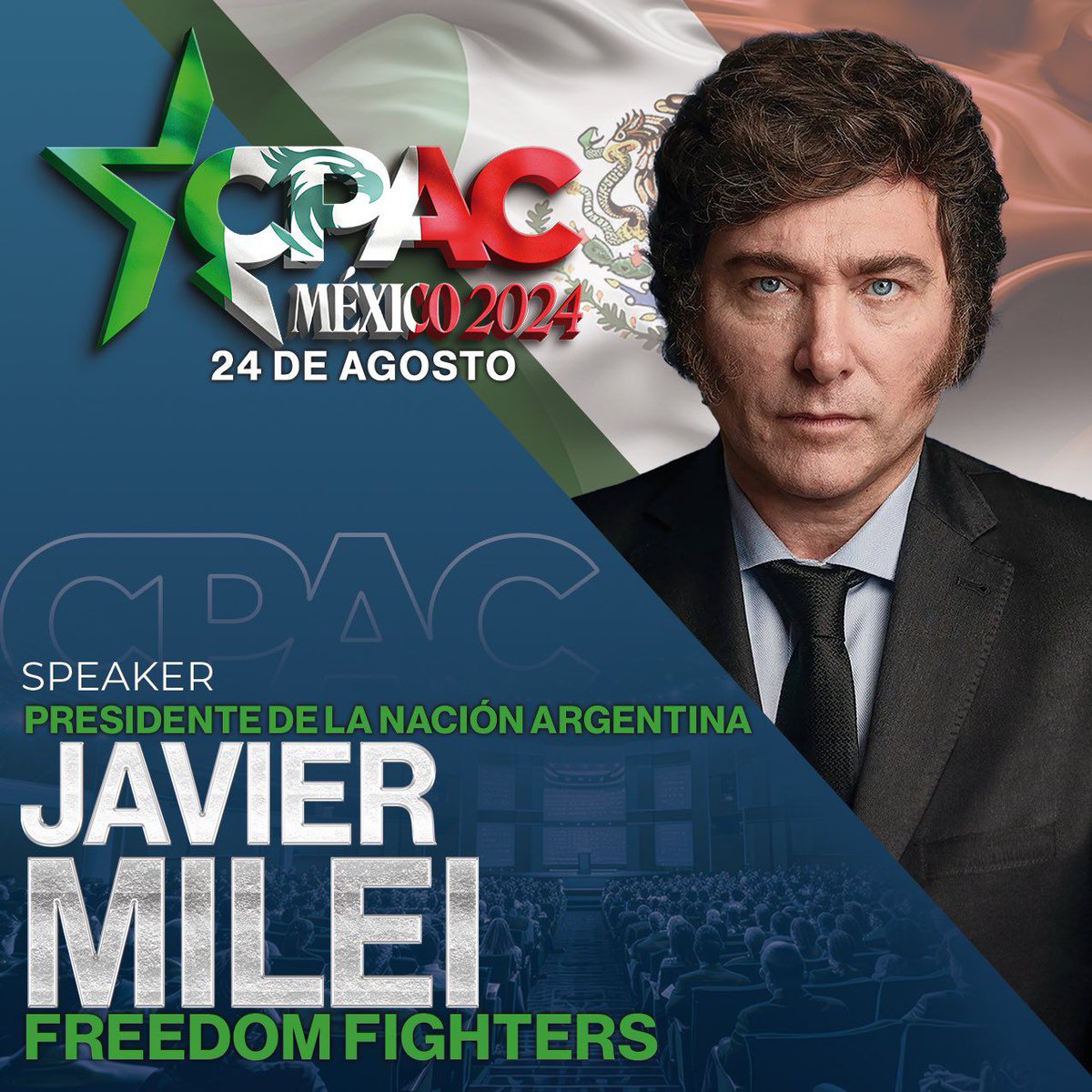 En la #CPACMexico2024 estarán dos grandes representantes de la Libertad en Sudamérica.

Felicito las participaciones de <a href="/Eduardo_Bittar/">Eduardo Bittar</a> y el presidente <a href="/JMilei/">Javier Milei</a>

#LibertadONada