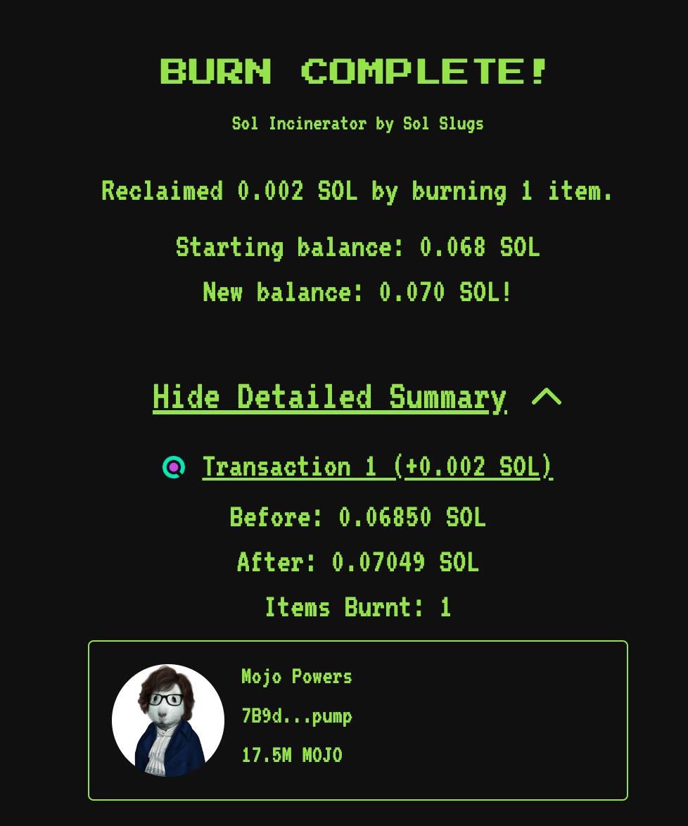 Wraith_Dev_'s tweet photo. @mrpunkdoteth Dev burnt wallet $mojo https://t.co/CSNIlQf1Tk