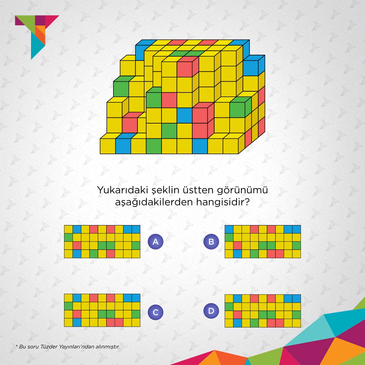 Cevaplarınızı yoruma bekleriz.

Sorunun cevabı bir sonraki soruda paylaşılacaktır.

🔖Ürünlerimiz hakkında detaylı bilgi ve sipariş için ⤵️
💻zekaveakiloyunlari.com

#zetzeka #tuzderyayinlari #IQ #dikkat #yetenek #zekasorusu