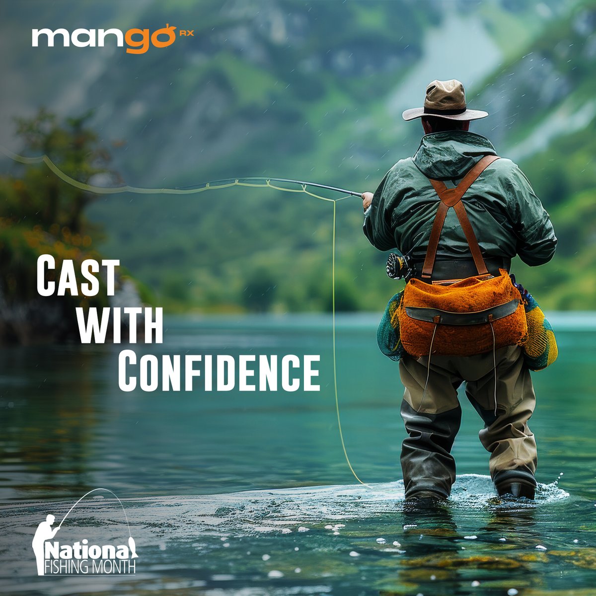 We celebrate with all our fishermen #NationalFishingMonth and hope you all are bringing in a catch!  #Mangorx #menshealth #telemedicine
