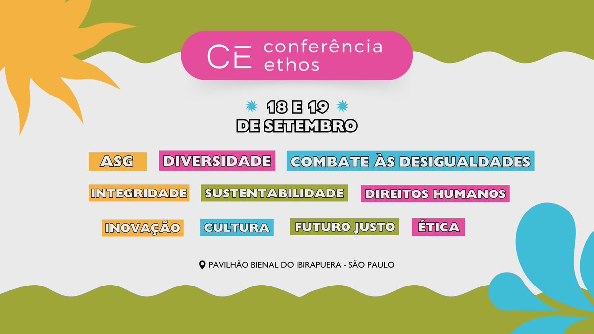 Na Conferência Ethos São Paulo deste ano, vamos trazer um line up com tudo que um profissional precisa saber para ter uma participação ativa na construção de um futuro mais justo, do ASG à inovação!

✅Para garantir sua vaga acesse: conferenciaethos.org/sao-paulo