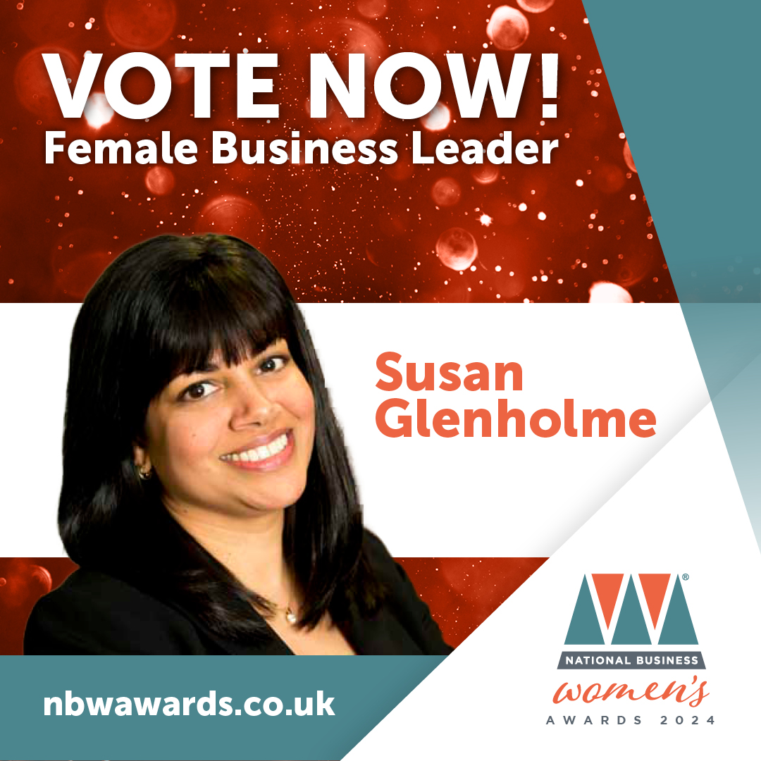 We are thrilled Susan Glenholme has been nominated for the <a href="/nbwawardsuk/">National Business Women's Awards</a>!✨

Please cast your vote for Susan to receive this fantastic award here> bit.ly/3ywrSX3
It takes less than 30 seconds and would be hugely appreciated.
