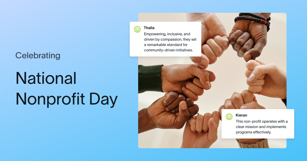 It’s National Nonprofit Day! 🎉 🙌  Here at Delighted, we’re proud to support nonprofits of all sizes. 

🤝 We also partner with <a href="/TechSoup/">TechSoup</a> to give nonprofits a 85% discount on their first year of Delighted. Collect feedback with nonprofit surveys today: dl.ht/4fLPW8M
