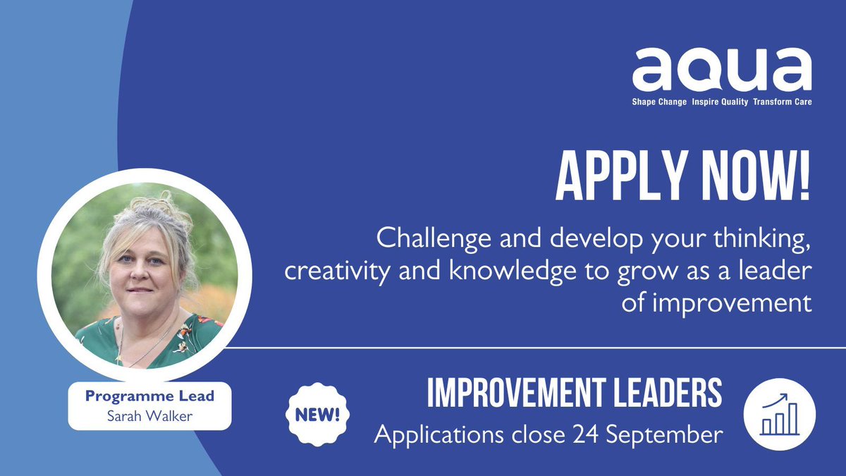 Are you a leader of improvement? 🌟

Join our Improvement Leaders course to develop the skills you need to navigate your setting with confidence.

📅 Applications close 24 September

Apply now: bit.ly/3xRNBb9

#QITwitter #QualityImprovement