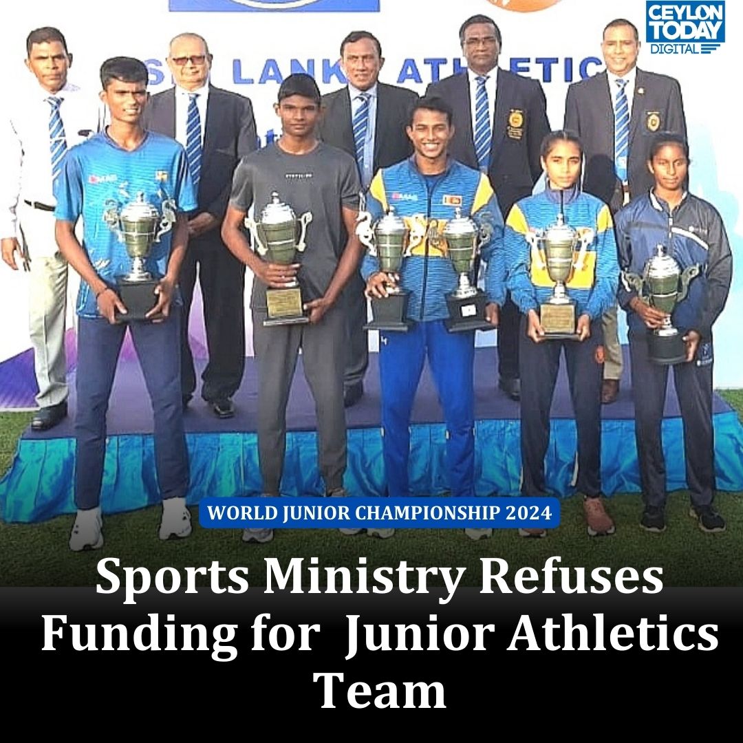 The Sports Ministry has refused to fund the Sri Lanka Junior Athletics team for the World Athletics Junior Championship to be held in Lima, Peru, from August 27 to 31.
#Lima2024 #athletics