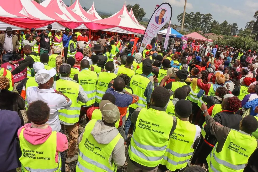 HonFaithGitau19's tweet photo. As we climaxed this year's #InternationalYouthDay2024 , I graced the graduation of the first cohort of hundreds of youths under the NGAAF INEET program, spearheaded by @NGAAF_KE and @KeEquityBank. The training majored in entrepreneurship and E-commerce. The future is youthful. https://t.co/mh0KYk02QI