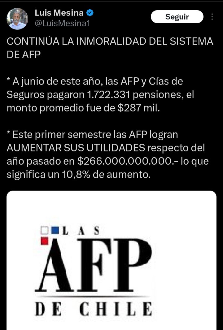 Aumentaron sus utilidades? Ni que hubiese aumentado el sueldo mínimo y por consecuencia el monto nominal que las AFP cobran en comisión.