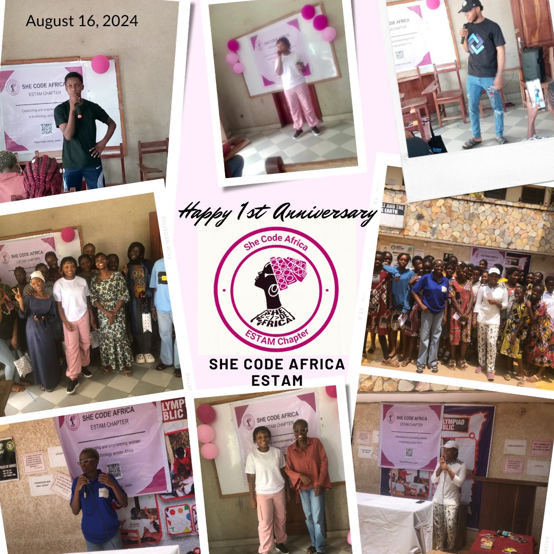 rachaelcodesss's tweet photo. Happy 1st Year Anniversary to She Code Africa ESTAM Chapter! 🎉

One year ago today, I embarked on a journey to build SCA ESTAM from the ground up, and I couldn't be prouder of what we've accomplished together in just 12 months. 🧵

@SheCodeAfrica https://t.co/LxoiHbwznn