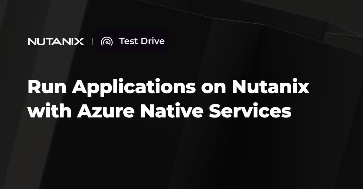 NutanixPartners's tweet photo. We are thrilled to announce the launch of a new Test Drive for Hybrid Cloud with NC2 on Azure - designed to showcase the advantages of Nutanix's hybrid cloud offering. 🏎️ Test it out: https://t.co/43ginVTI2M https://t.co/NI13l5DvOj