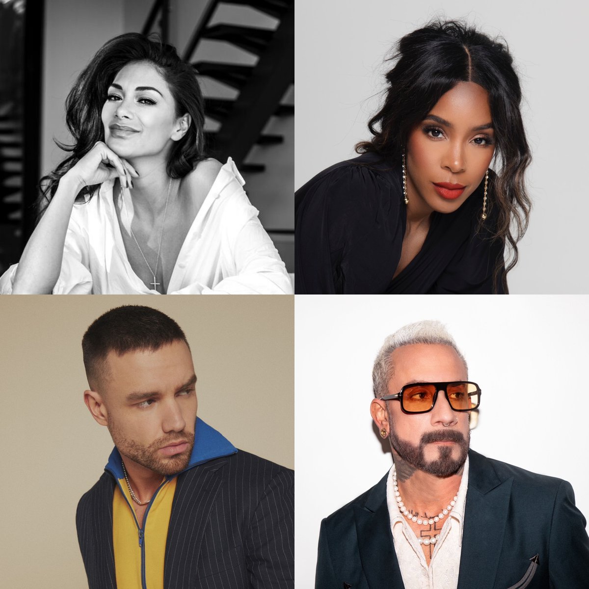 Nicole Scherzinger, Liam Payne, and Kelly Rowland will serve as judges in the new competition series Building the Band. Hosted by AJ McLean.

In this Love is Blind-style musical competition, singers form groups based solely on vocal chemistry before ever seeing each other.