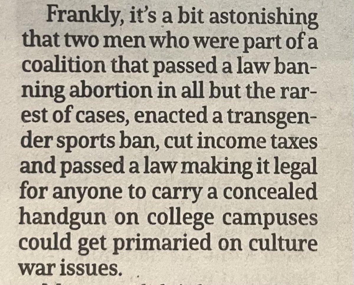This little paragraph from the <a href="/wvgazettemail/">Charleston Gazette-Mail</a> explains exactly why the WV Senate needs me. I will vote against culture war laws and fight for people’s right to make their own decisions, love who they love, be who they are, and feel safe. #leppforwvsenate #sendagoodbiltothesenate