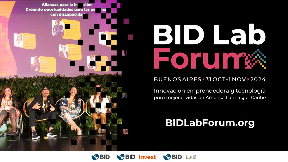 IDB_Lab's tweet photo. Este año #BIDLabForum y #WeXchange promueven en #BuenosAires, Argentina, el #Emprendimiento #Femenino #STEM en #AméricaLatina y el #Caribe. Conecta con #Emprendedores, #Inversionistas, #Corporaciones, #Aceleradoras y más. Regístrate YA: https://t.co/iV4m6F53Yz https://t.co/KVBX1Kd97k