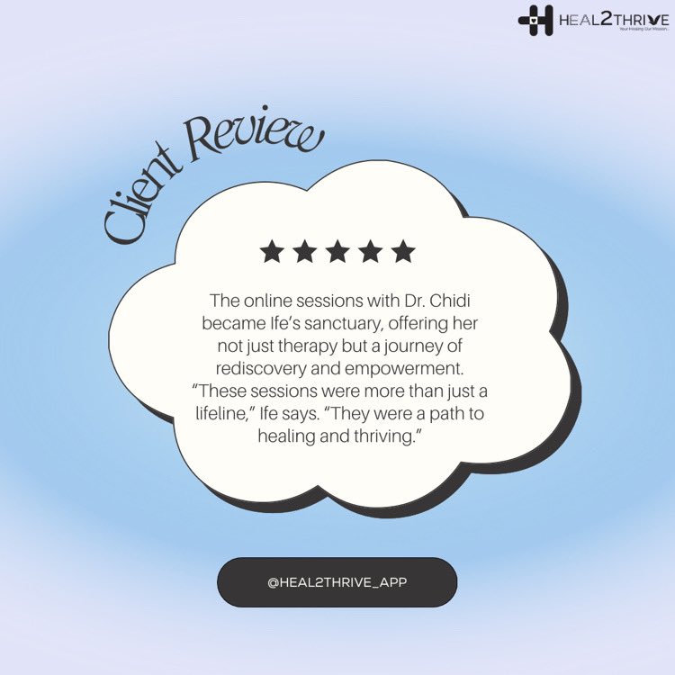 Heal2thrive_app's tweet photo. Grateful for the kind words from our clients! Your feedback helps us improve and support mental health better.
Click on the link below to read the full story.
https://t.co/rGWxO6mcxy

#heal2thrive #BBNaija #vanguard #Crypto #therapyinnigeria #mentalhealthapp https://t.co/9glNzJTnXc