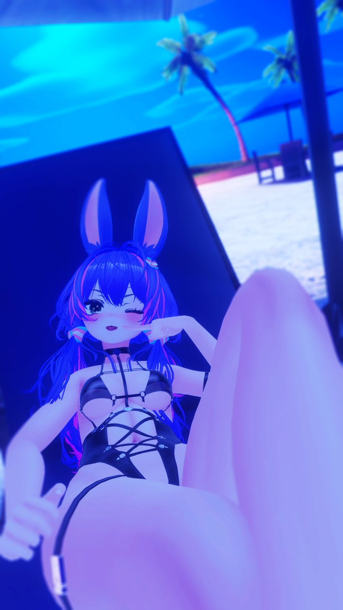 Hmm? You want me to open my legs?

Who knows what will happen tomorrow~

Day 2 Of Swimsuit posts~