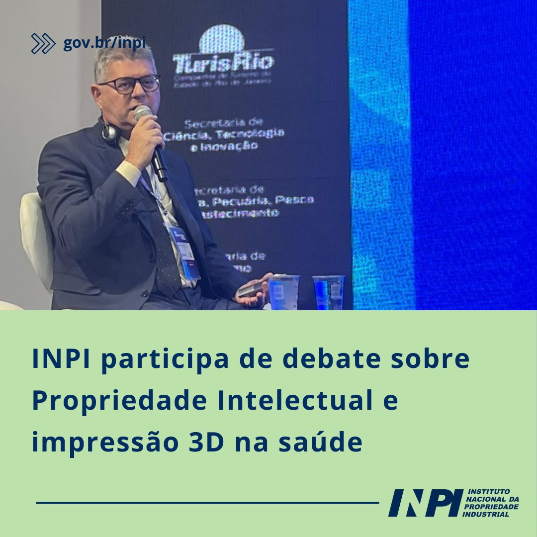 O presidente do INPI, Júlio César Moreira, participou nesta sexta-feira (16/08) da mesa redonda "Papel da Propriedade Intelectual na revolução da impressão 3D na saúde e suas aplicações no SUS". O debate ocorreu na Rio Innovation Week, conferência global de tecnologia e inovação.