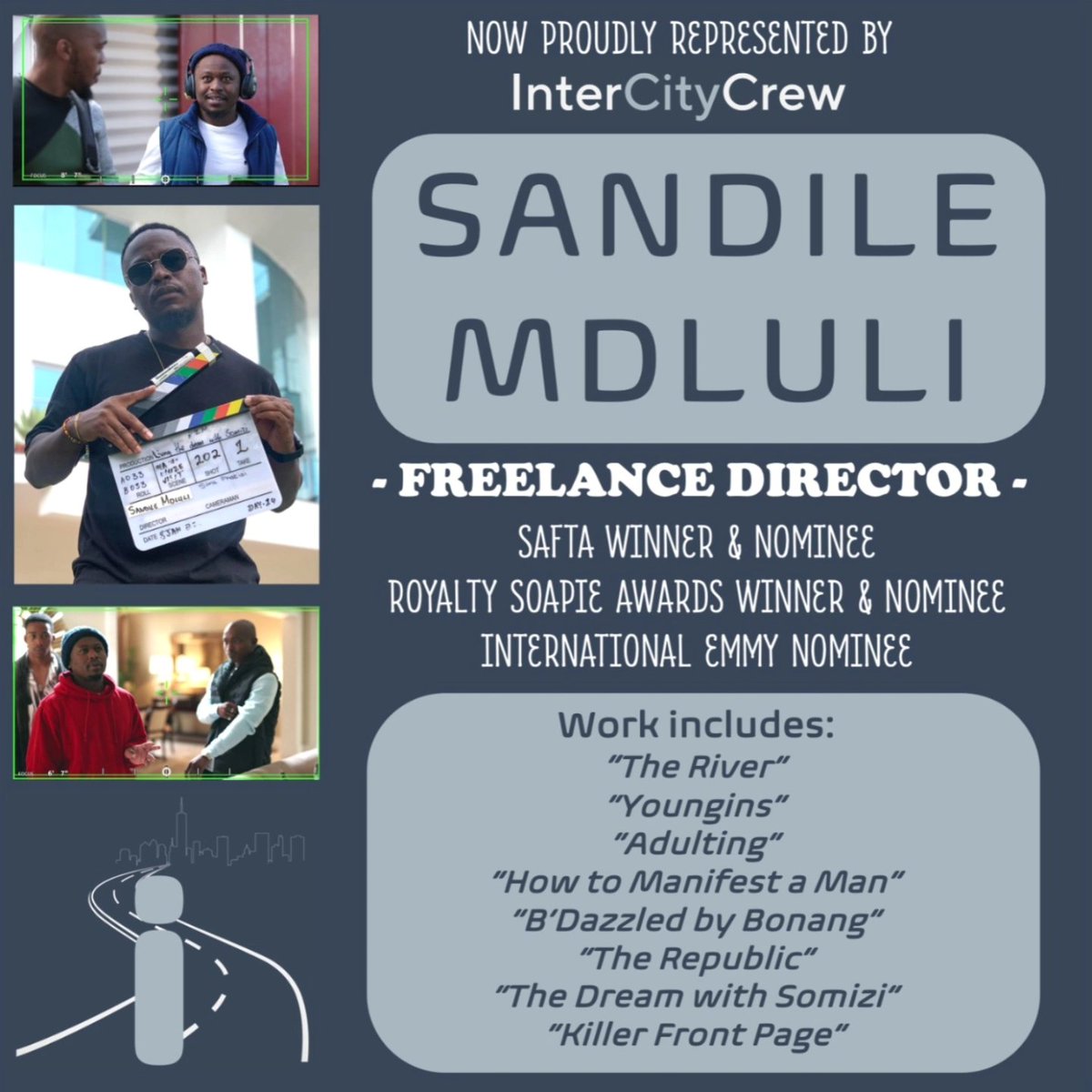 InterCityCrew's tweet image. We’re thrilled to welcome award-winning director Sandile Mdluli @piecenyana to the InterCityCrew family! His talent and vision are a perfect fit, and we’re excited to represent his work. 🎬🙌 #WelcomeToTheFamily #FilmCommunity #DirectorSpotlight #InterCityCrew